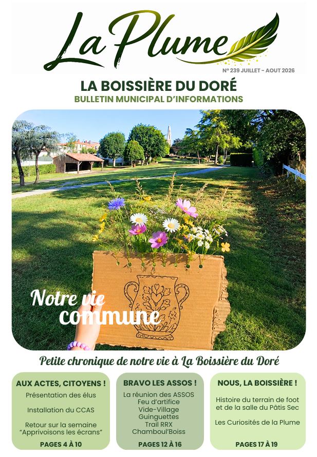 Le journal “La Plume” juillet-août 2026